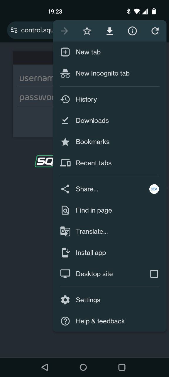 Chrome Menu